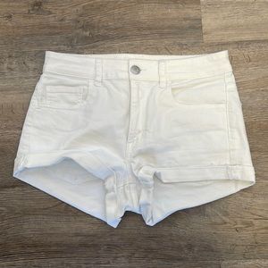 American Eagle Outfitters White Super Super Stretch Hi-Rise Shorts Size 8